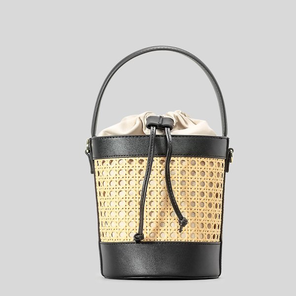 画像2:  rattan bucket Blanchett Bag  bucket bag tote bag　バケットかご籠ブランシェットバッグトートショルダーバッグ (2)