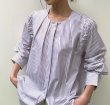 画像1: Women's  round neck lazy style pleated long sleeve shirt blouse 　ミドル丈 ラウンドネック プリーツ 長袖シャツブラウス (1)