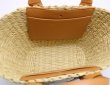 画像10: Braided leather handle basket tote bag　編み込みレザーハンドル籠かごトートバッグ (10)