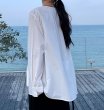 画像5: Women's  round neck lazy style pleated long sleeve shirt blouse 　ミドル丈 ラウンドネック プリーツ 長袖シャツブラウス (5)