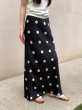 画像1: Women's  A-line dot pattern long maxi length　ドット柄Aラインロングマキシ丈スカート (1)
