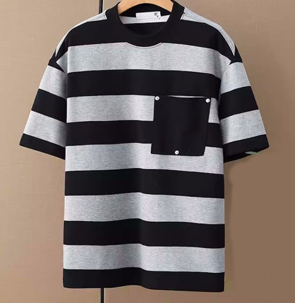 画像5: Pocket point border short sleeve T-shirt  ポケットポイントボーダースタライプ半袖Tシャツトップス (5)