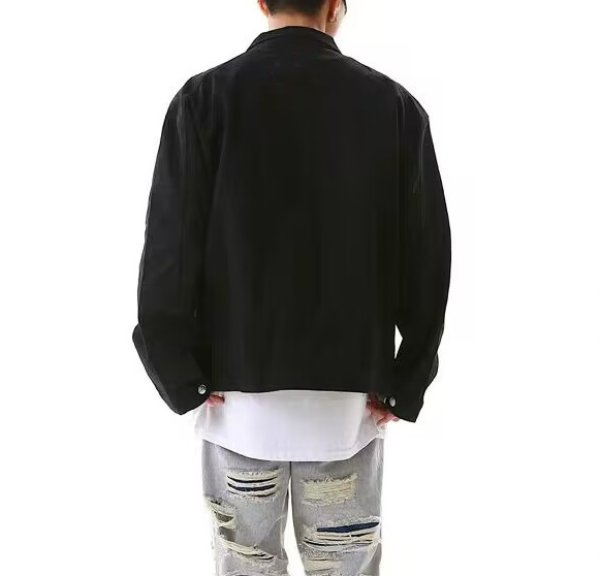 画像4: Patch Denim Zipper jacket G ean coat　ユニセックス男女兼用スタッズデニムジップアップジャケットGジャンブルゾンスタジャン (4)