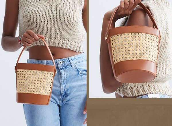 画像10:  rattan bucket Blanchett Bag  bucket bag tote bag　バケットかご籠ブランシェットバッグトートショルダーバッグ (10)