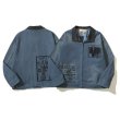 画像1: Street Lapel Top Distressed Frayed Printed Short Work Jacket coat　ユニセックス男女兼用ダメージグラフィックジップアップジャケットブルゾンスタジャンGジャン (1)