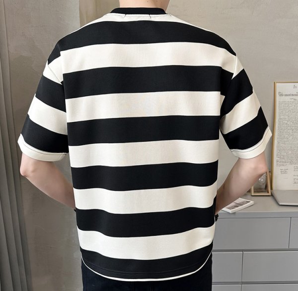 画像4: Pocket point border short sleeve T-shirt  ポケットポイントボーダースタライプ半袖Tシャツトップス (4)