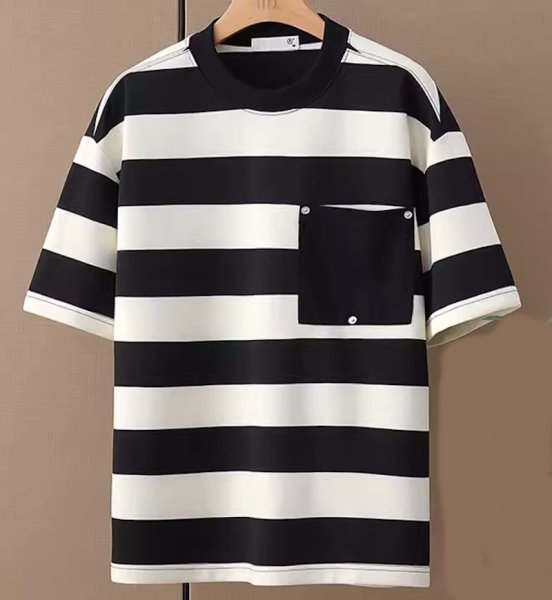 画像6: Pocket point border short sleeve T-shirt  ポケットポイントボーダースタライプ半袖Tシャツトップス (6)