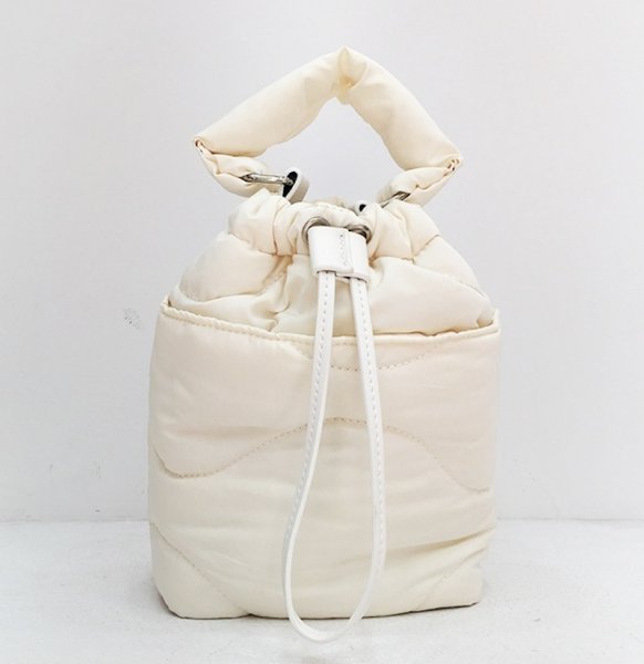 画像8: quilted cotton portable bucket tote shoulder crossbody bag 　キルティングバケット巾着トートショルダークロスボディーポシェットバッグ (8)