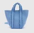画像3:  letter denim versatile portable tote shoulder crossbody bag 　レターデニムフリンジトートショルダークロスボディーポシェットバッグ (3)