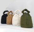 画像9: quilted cotton portable bucket tote shoulder crossbody bag 　キルティングバケット巾着トートショルダークロスボディーポシェットバッグ (9)