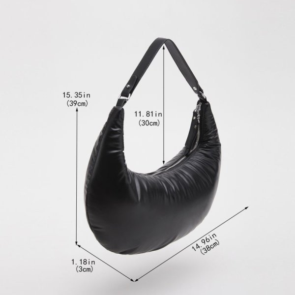 画像10: down armpit candy color crescent bag tote shoulder crossbody bag 　ダウンキャンディーカラーアンダーアームクロワッサン三日月型トートショルダークロスボディーポシェットバッグ (10)