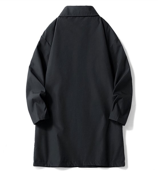 画像6: Double pocket mid-length standard coat　ユニセックス男女兼用ダブルポケットスタンダードシンプルロング コート (6)