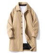 画像1: Double pocket mid-length standard coat　ユニセックス男女兼用ダブルポケットスタンダードシンプルロング コート (1)