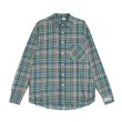 画像1: sleeve hem fringe check shirt　ユニセックス男女兼用袖裾フリンジチェックシャツ (1)