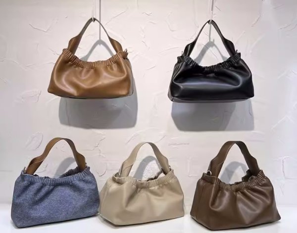 画像5: One Shoulder ruffle Under Arm Tote Shoulder Bag 　ワンショルダーワッフルアンダーアームトートショルダーバッグ (5)