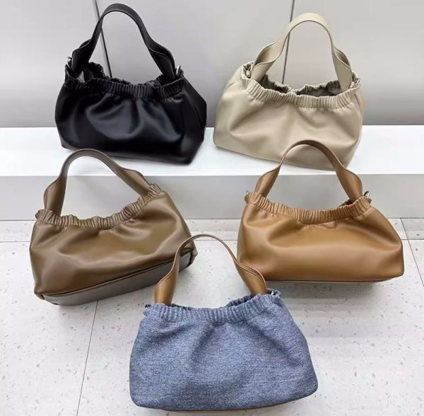 画像4: One Shoulder ruffle Under Arm Tote Shoulder Bag 　ワンショルダーワッフルアンダーアームトートショルダーバッグ (4)