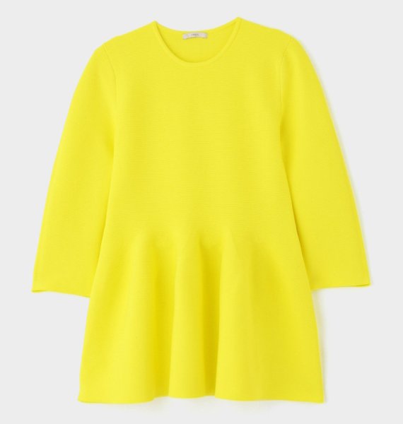 画像7: Women's bell sleeve loose solid color short-sleeved knitted T-shirt　ミドル丈 ベルスリーブニットセーターチュニック (7)