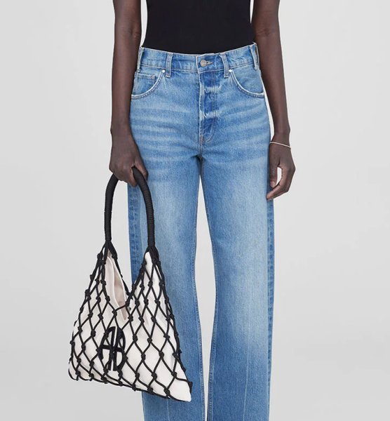 画像7: seaside vacation woven hollow shoulder underarm tote bag mesh bag 　メッシュ編みバケイショントートショルダーショッピングバッグ (7)