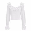 画像3: Women's two-wear bow tie chic shirt　ツーウェア蝶ネクタイボウレース付きブラウス (3)