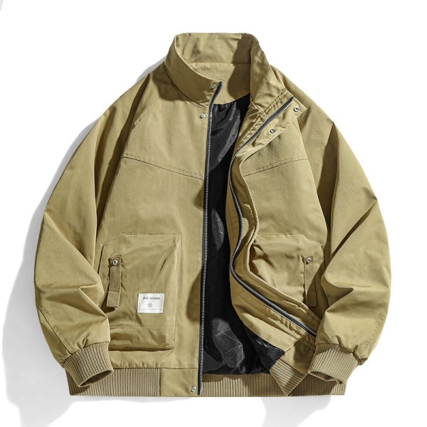 画像8: Stand Collar Workwear Jacket ユニセックス 男女兼用スタンドカラーシンプルワークジャケット　ジャンバー (8)