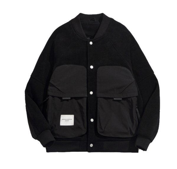 画像1: Stand Collar Workwear Jacket ユニセックス 男女兼用スタンドカラーシンプルワークジャケット　ジャンバー (1)
