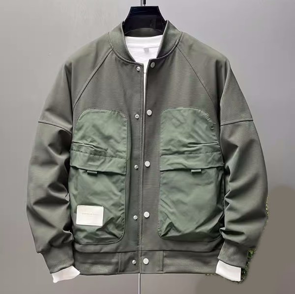 画像2: Stand Collar Workwear Jacket ユニセックス 男女兼用スタンドカラーシンプルワークジャケット　ジャンバー (2)