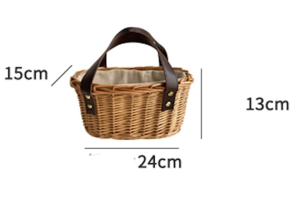 画像5: bamboo basket handbag  tote bag 　バケットトート籠かごバッグ (5)