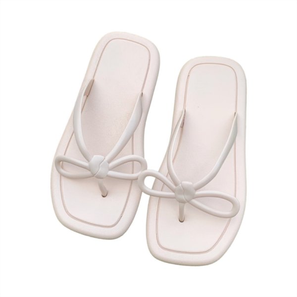 画像6: ribbon point thong sandals shoes　リボン付きトングサンダル スリッパ フリップフロップシューズ (6)