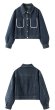 画像3: Pearl & beaded edge pocket Denim G Jean　パール＆ビジューエッジポケットデニムGジャンジャケット (3)