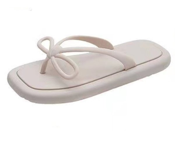 画像5: ribbon point thong sandals shoes　リボン付きトングサンダル スリッパ フリップフロップシューズ (5)
