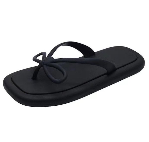 画像2: ribbon point thong sandals shoes　リボン付きトングサンダル スリッパ フリップフロップシューズ (2)