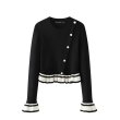 画像2: Women's sleeve ruffle hem sweater pullover round neck sweater　スリーブ＆裾フリルフラウンドネックセーター (2)