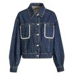 画像1: Pearl & beaded edge pocket Denim G Jean　パール＆ビジューエッジポケットデニムGジャンジャケット (1)