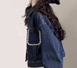 画像4: Pearl & beaded edge pocket Denim G Jean　パール＆ビジューエッジポケットデニムGジャンジャケット (4)