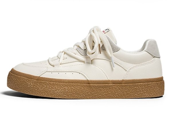 画像5: leather simple style lace up sneakers　男女兼用ユニセックスシンプルレザーレースアップレザースニーカー (5)