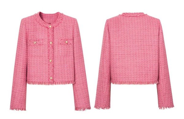 画像6: barbie pink tweed jacket　バービーピンクツイードフリンジジャケット (6)
