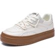画像1: leather simple style lace up sneakers　男女兼用ユニセックスシンプルレザーレースアップレザースニーカー (1)