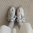 画像3: celebrity ins silver round toe flat casual shoes  pumps shoes　シルバーラウンドトゥフラットバレーシューズパンプス  (3)