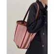 画像10: Celebrities Contrast Color Retro Striped Bucket tote Shoulder Underarm bag 　ストライプボーダーバケットトートショルダーアンダーアームショッピングバッグ (10)