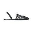 画像6:  fishnet woven hollow Roman sandals  flat  slippers pumps shoes　網織り メッシュフラットレザーバックベルトサンダルスリッパパンプス バレーシューズ (6)