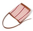 画像11: Celebrities Contrast Color Retro Striped Bucket tote Shoulder Underarm bag 　ストライプボーダーバケットトートショルダーアンダーアームショッピングバッグ (11)