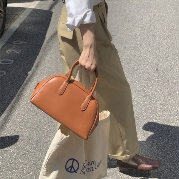 画像5: Portable Boston Square Tote Shoulder Bag Underarm bag 　スクエアボックストートショルダバッグアンダーアームショッピングバッグ (5)