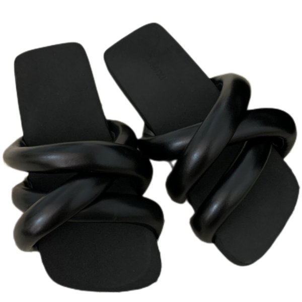 画像7: down leather flat sandals slippers casual shoes  　男女兼用ユニセックスダウンレザー フラットサンダルスリッパ (7)