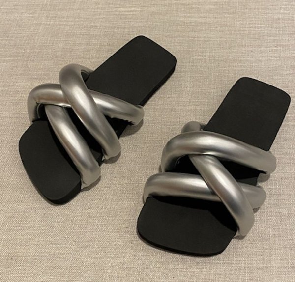 画像11: down leather flat sandals slippers casual shoes  　男女兼用ユニセックスダウンレザー フラットサンダルスリッパ (11)