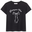 画像2: Women's ribbon printT-shirt　リボンプリント半袖Tシャツ (2)