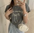 画像5: Women's ribbon printT-shirt　リボンプリント半袖Tシャツ (5)