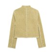 画像2: stand-up collar raw edge French style jacket shirt jacket 　フリンジスタンドカラージャケットショート丈 (2)