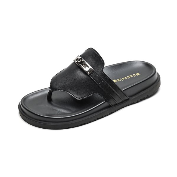 画像1: roman flat rock sandals slipper casual shoes  　ユニセックスロック フラットローマンサンダルスリッパ (1)