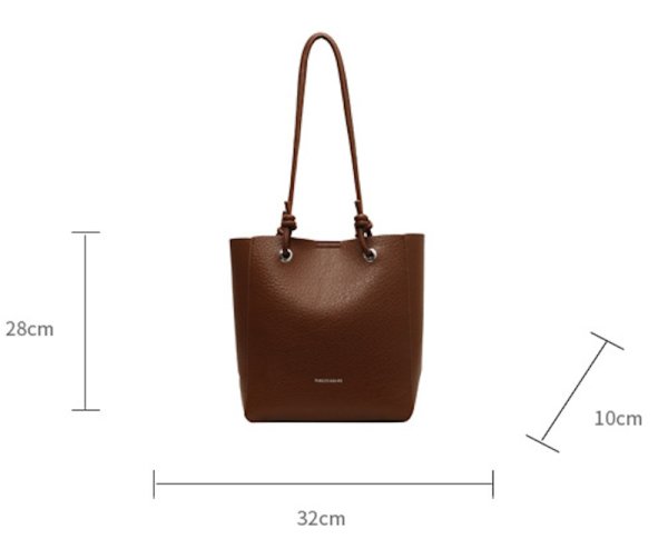 画像6: Unisex leather simple tote shoulder bag 男女兼用ユニセックスシンプルトートショルダバッグ通勤 通学 (6)