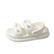 画像2: Unisex thick-soled pearl sandals slippers casual shoes  　ユニセックス厚底パール付き軽量サンダルスリッパ (2)
